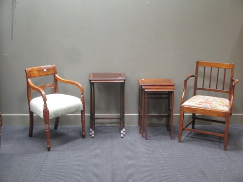 Lot 589 - An Edwardian mahogany nest of two tables...