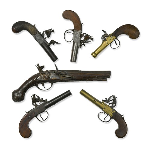 Lot 755 - A flintlock pistol, possibly Italian