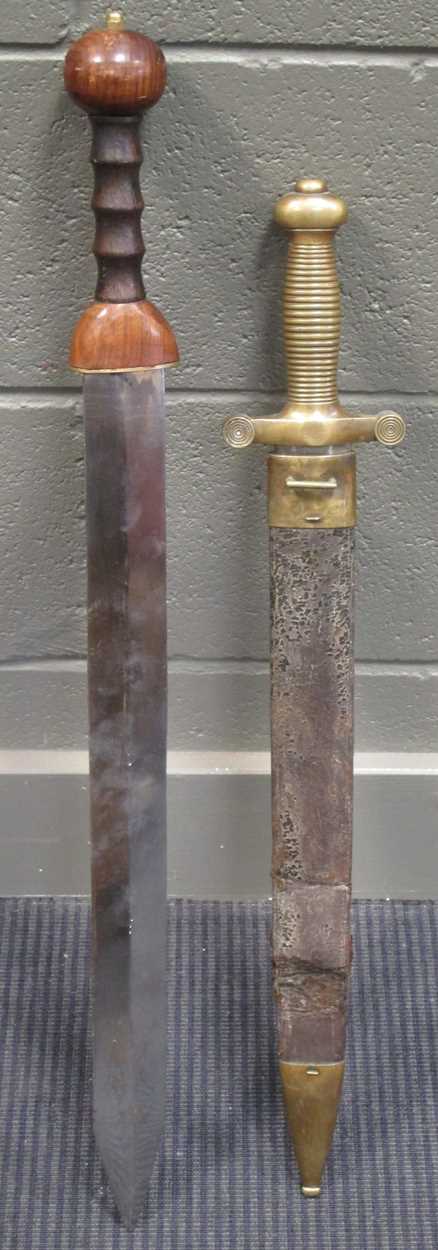Lot 155 - A Victorian bandsman sword of Gladius type and...