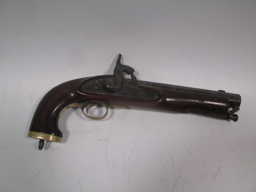 Lot 133 - An Indian percussion sea service type pistol 33cm