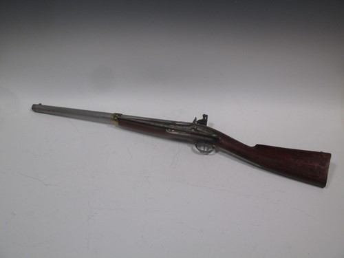 Lot 154 - An Indian flintlock cavalry musket 88cm