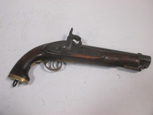 Lot 145 - An Indian flintlock seaservice type percussion...