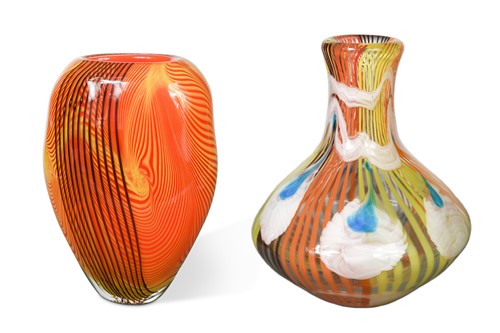 Lot 13 - Two large Murano glass vases