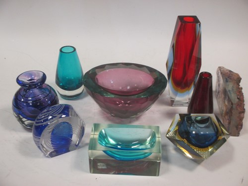 Lot 99 - A small collection of mostly facet cut Murano...
