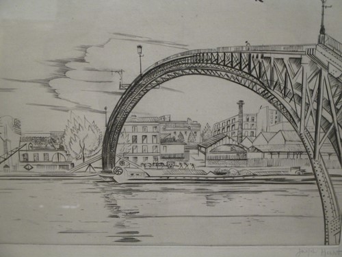 Lot 308 - Joseph Hecht, Eiffel Tower and elephant 31 x...