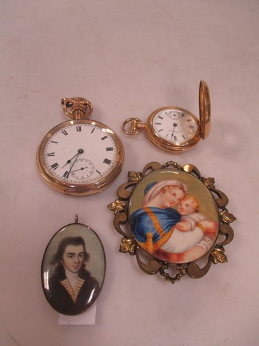 Lot 247 - A 19th century portrait miniature of a...