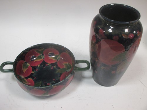 Lot 34 - A Moorcroft pomegranate pattern twin-handled...