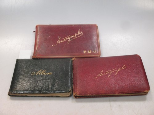Lot 360 - Three small autograph albums: one mainly...