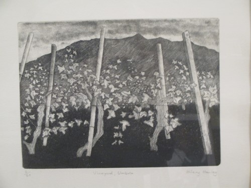 Lot 416 - Hilary Hanley, Vineyard, Umbria, Etching 2/20,...