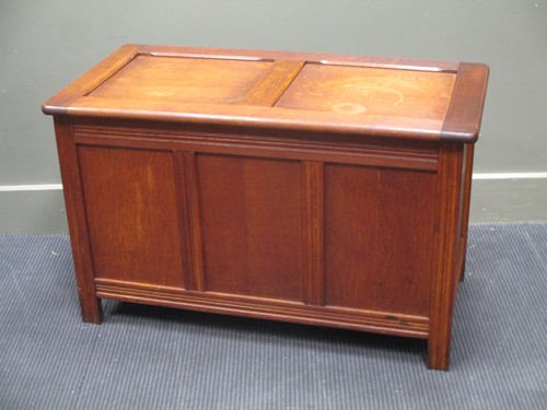Lot 724 - A "Heals" of London oak chest with ivorine...
