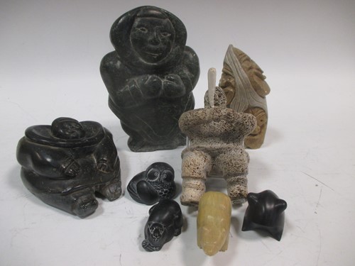 Lot 42 - A collection of Canadian Inuit carved figures