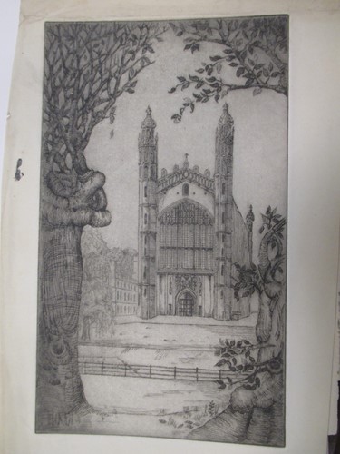 Lot 483 - A group of Cambridge etchings to include Kings...