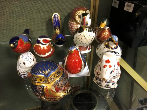 Lot 90 - 11 Royal Crown Derby imari bird/animal...