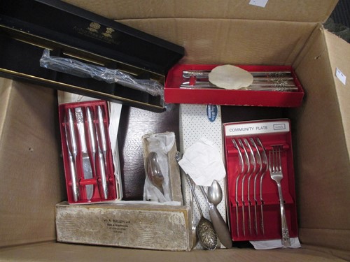 Lot 314 - A collection of mixed Community Plate cutlery,...