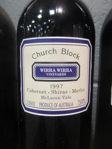 Lot 818 - Wirra Wirra Church Block 1997, 12 bottles