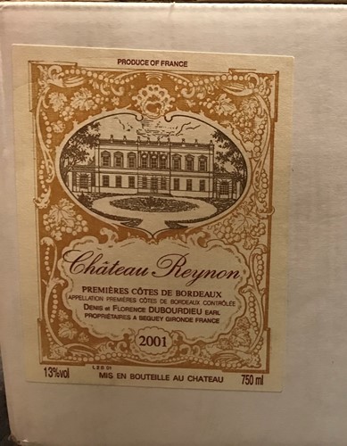 Lot 761 - Chateau Reynon, 1er Cotes de Bordeaux 2001, 12...