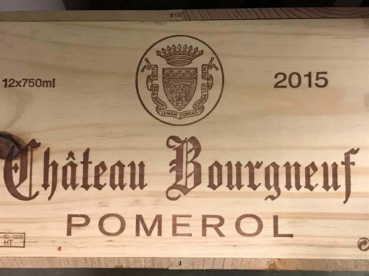Lot 732 - Chateau Bourgneuf, Pomerol 2015, 12 bottles