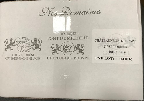 Lot 771 - Chateauneuf-du-Pape, Font de Michelle 2014, 6...