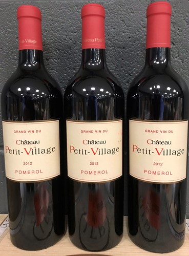 Lot 706 - Chateau Petit Village, Pomerol 2012, 3 bottles