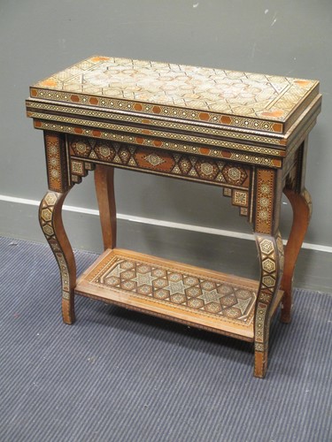 Lot 712 - Syrian marquetry inlaid and mother of pearl...