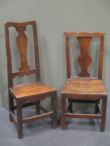 Lot 691 - Two 18th Century country chairs