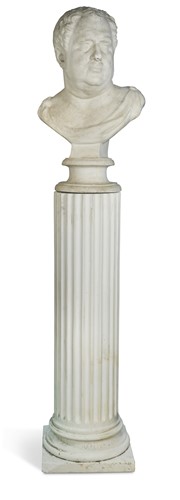 Lot 932 - A plaster cast pedestal bust of The Pseudo Vitellius