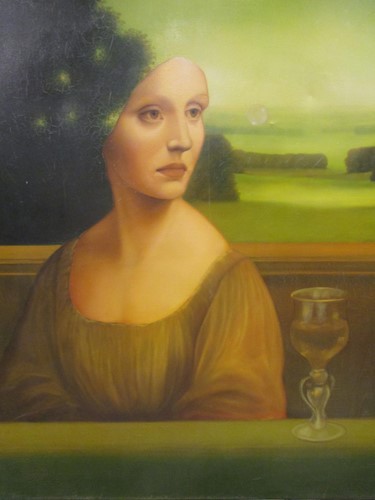 Lot 335 - A modern portrait fantasy painting, 100 x 82cm