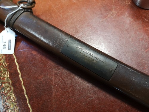 Lot 745 - A Japanese World War II "surrender sword"