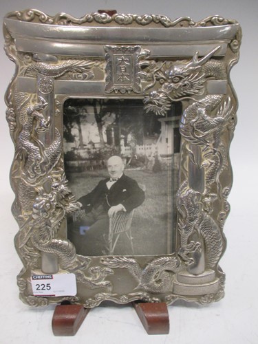 Lot 225 - A Japanese silvered metal Torii Gate photo frame circa 1900