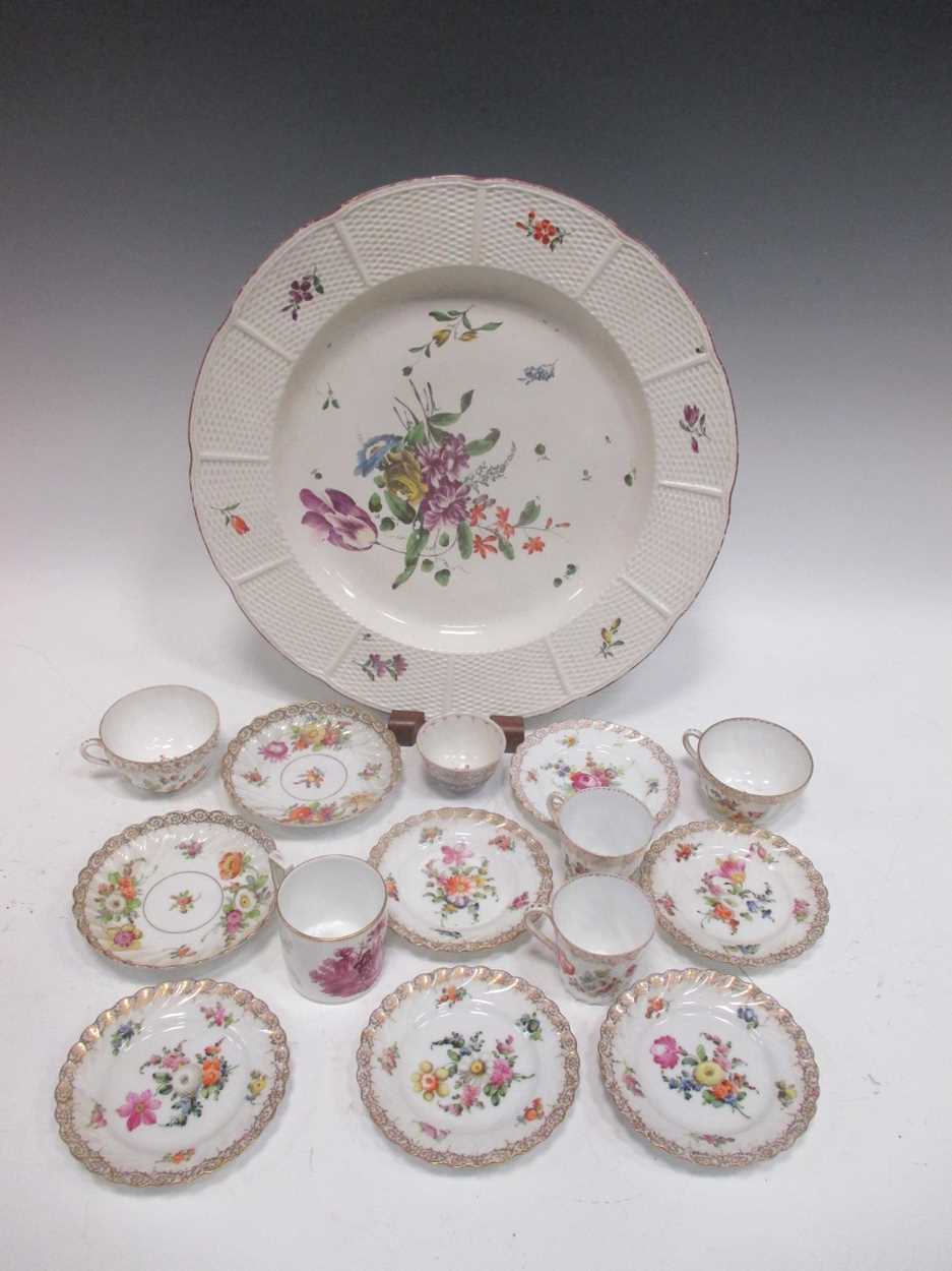 Lot 11 - An 18th century porcelain dish, decorated in...