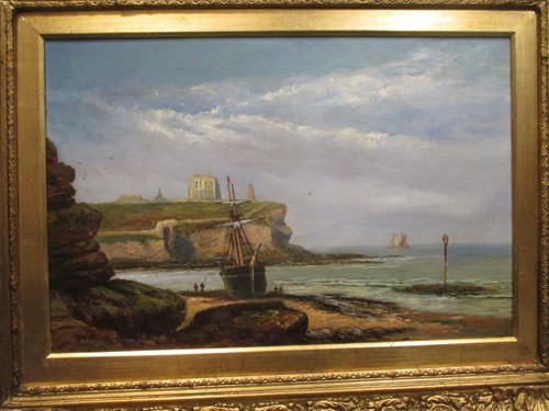 Lot 338 - English School 19th c: Tynemouth, oil on...