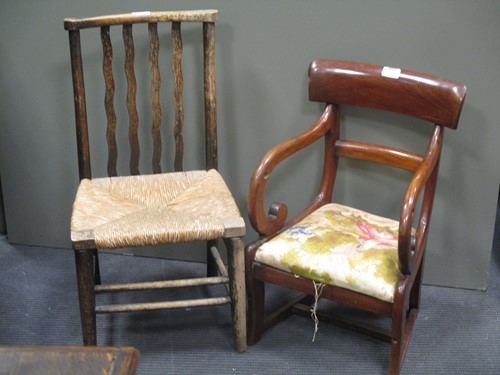 Lot 716 - A Regency style child's bar back chair...