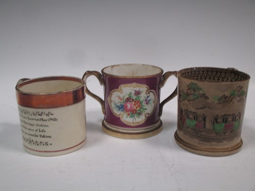 Lot 120 - Two jugs and a twin handled jug