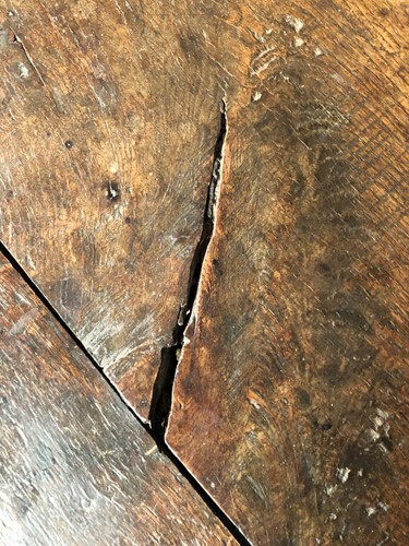 Lot 883 - A small oak refectory table, 18th century and later