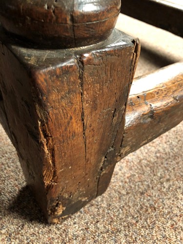 Lot 883 - A small oak refectory table, 18th century and later