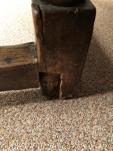 Lot 883 - A small oak refectory table, 18th century and later