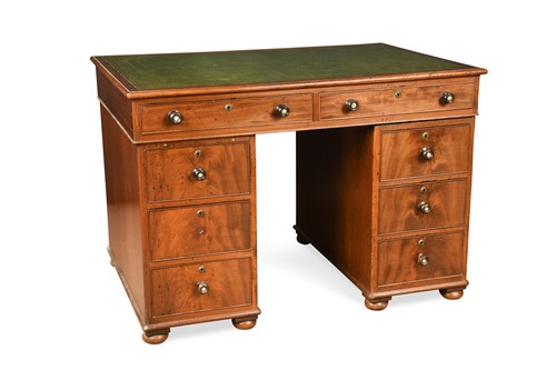 Lot 964 - A George VI mahogany desk