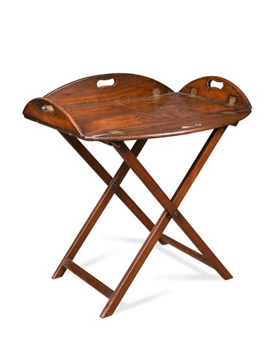 Lot 900 - A George III mahogany oval butler's tray