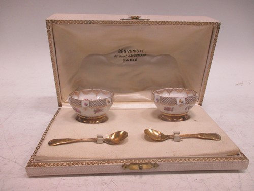 Lot 237 - A pair of French metalwares silver gilt and...