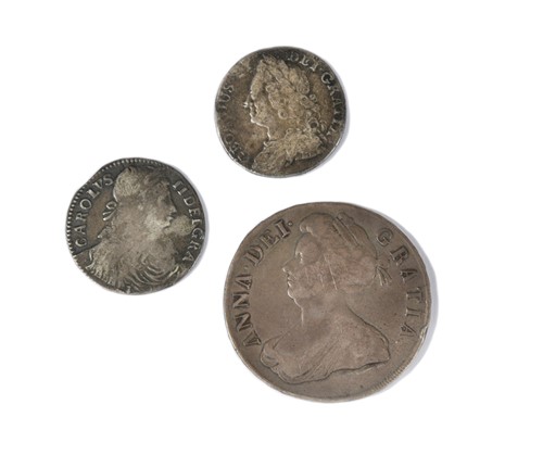 Lot 439 - A Charles II silver Merk, 1673