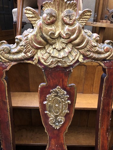 Lot 904 - A set of six Spanish painted side chairs, 19th century