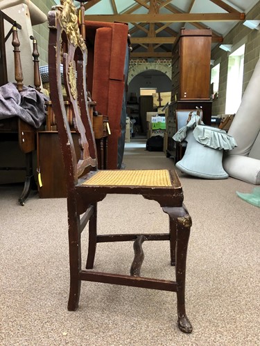 Lot 904 - A set of six Spanish painted side chairs, 19th century