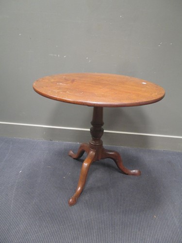 Lot 465 - A George III mahogany tripod table, 69 x 81...