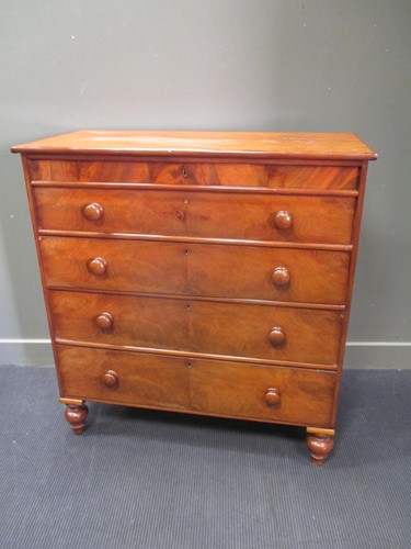 Lot 668 - A Victorian mahogany chest of drawers