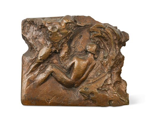 Lot 57 - Dame Elisabeth Frink, R.A. (1930-1993) Maquette for Man and Eagle Relief