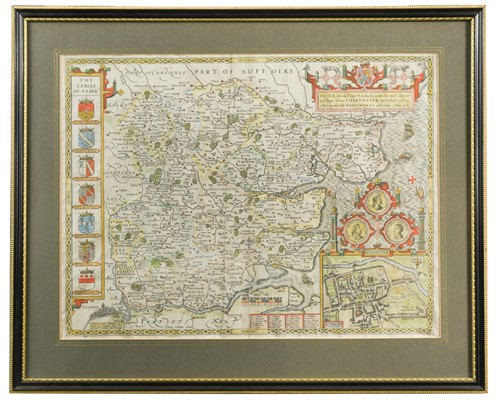 Lot 796 - John Speed (1559-1629), Essex devided into Hundreds