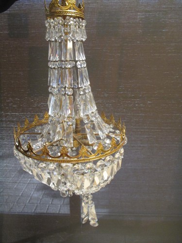 Lot 492 - A near pair of basket chandeliers, approx 85cm...