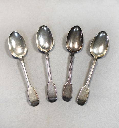Lot 417 - Newcastle - A set of four Victorian silver tablespoons