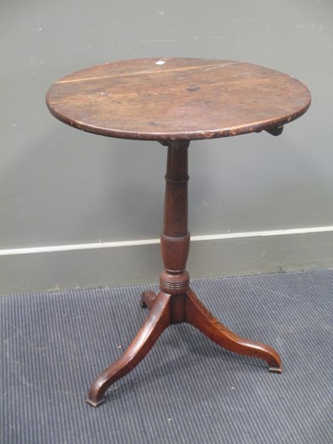 Lot 795 - Three 19th century tripod tables and another...