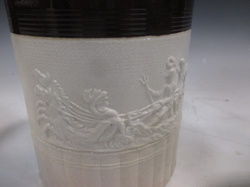 Lot 323 - Three Castleford type pottery porter mugs,...